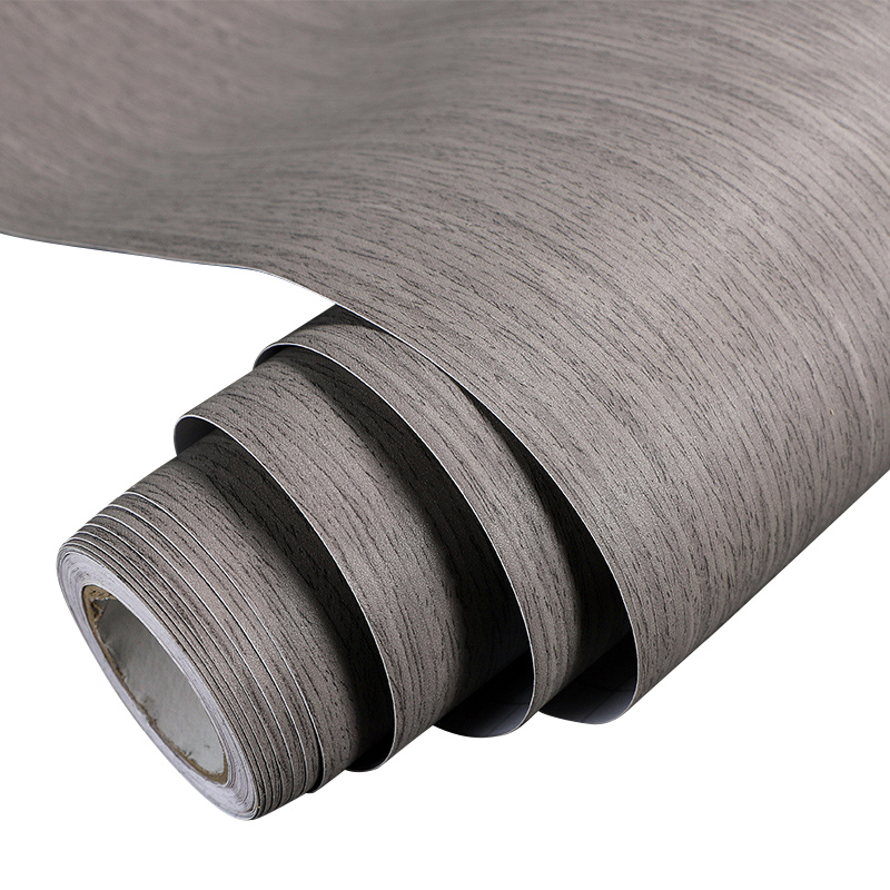 加厚灰色木纹贴纸自粘仿真仿木皮门框家具翻新柜子桌面贴膜波音纸