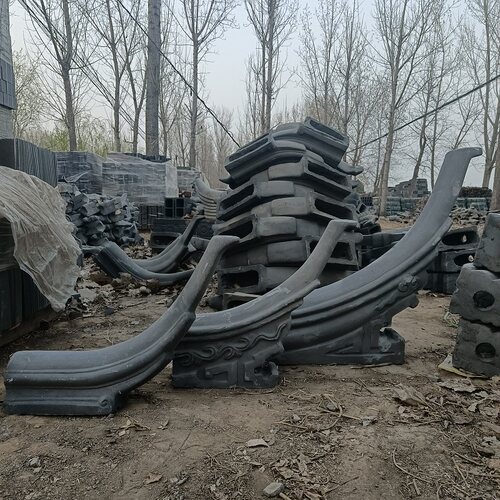 徽派苏式翘角古建青瓦o飞檐翘角仿古苏式脊瓦翘角博古五脊六兽跑