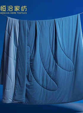 夏季丝滑轻薄可水洗凉感单独夏凉被简约纯色双拼裸睡空调被蓝紫色