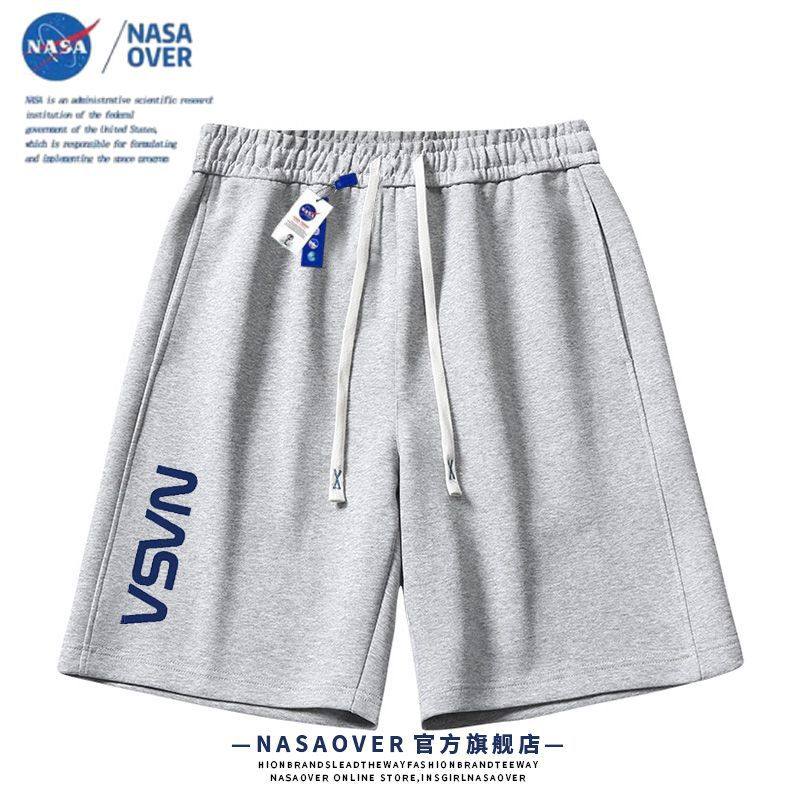 NASA联名短裤2024夏季休闲五分裤情侣沙滩宽松薄款潮牌美式男百搭,男装,短裤,淘宝优惠券,粉丝福利购,淘宝优惠卷