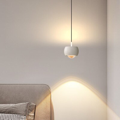 床头吊灯现代简约卧室极简网红圆球触摸上下发光U升降调节吊线灯