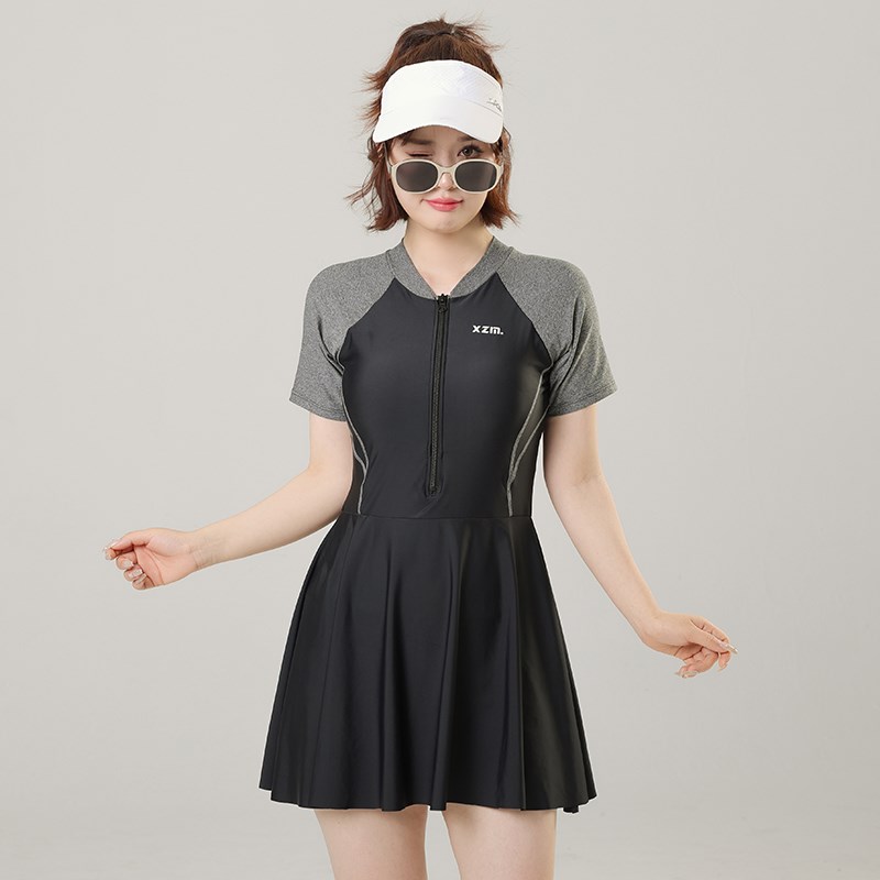 游泳衣女2024年新款遮肚子大码胖mm斤大尺码连体保守微胖大号泳衣