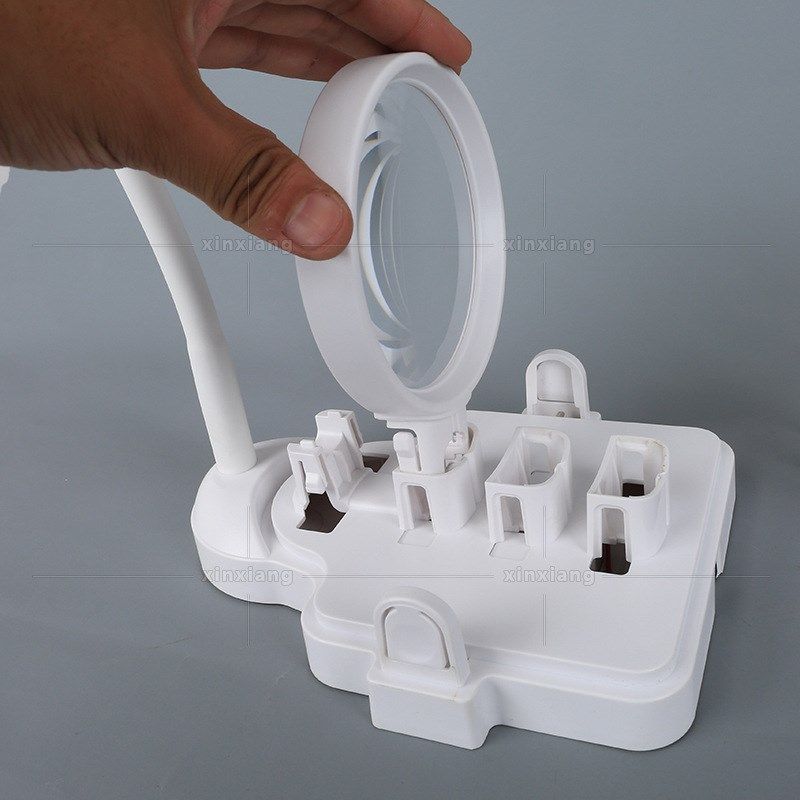 三镜头2.5倍5倍16倍手持台式互换LED灯阅读鉴定线路板维修放大镜