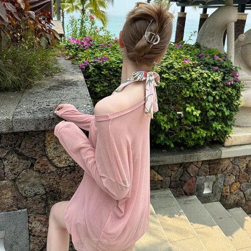 泳衣女分体三件套保守显瘦韩版ins辣妹小L胸聚拢宽松罩衫温泉泳装