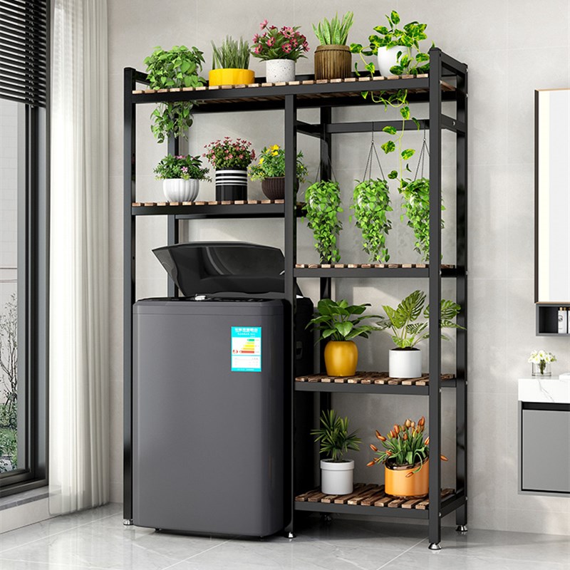 双筒洗衣机置物架k落地阳台储物架卫生间多层收纳架滚筒一体架翻