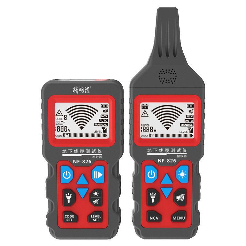 精明鼠NF-826寻线仪多功能400V电工查线器强电埋线检测断点巡线仪
