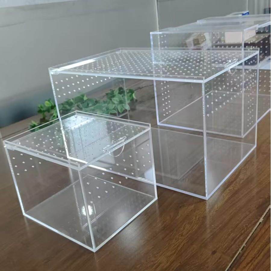 爬宠亚克力高透饲养箱守宫蜥蜴角蛙蜘蛛宠物蛇透明盒造景爬箱