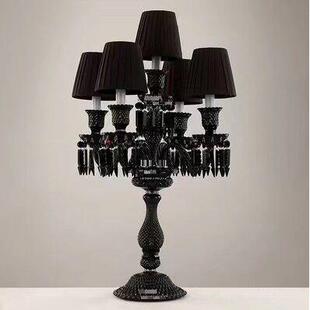 欧式水晶烛台浪漫卧室床头创意台灯婚庆酒店客房大堂装饰摆件