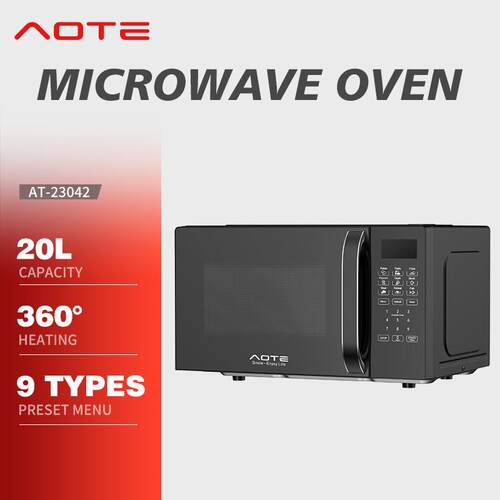 AOTEE跨境欧规微波炉家用波转盘20L可视式加热Micro-wave oven