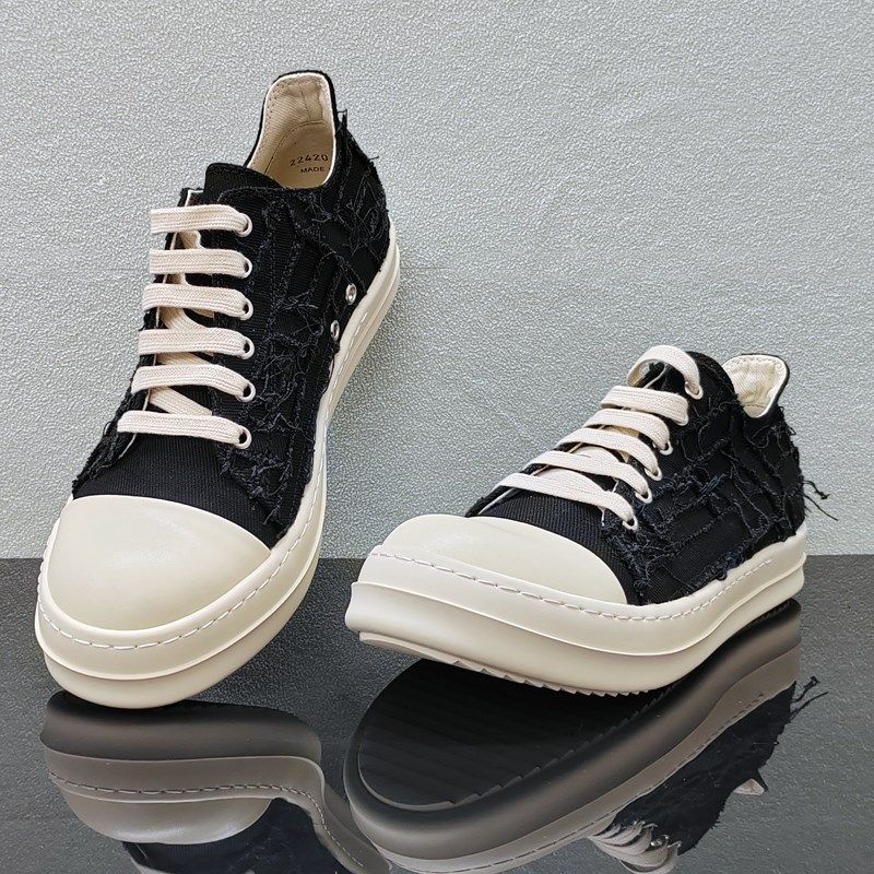 ro低帮鞋男增高厚底四季休闲帆布板鞋女流苏网红个性乞丐细带单鞋