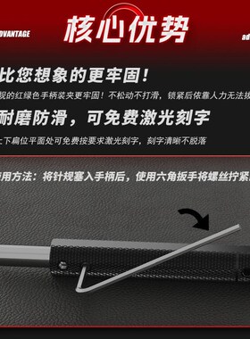 针规手柄塞规通止规检具夹柄销式pin规量规量棒可调节双头夹持器