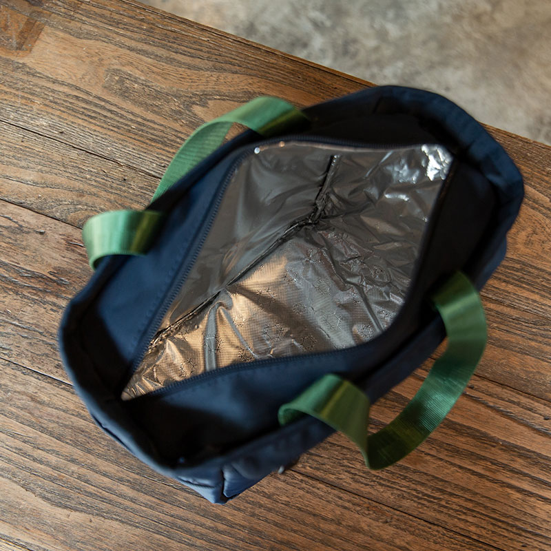 拼色保温饭盒袋日式上班族学生带饭午餐包铝箔加厚防水手提便当包