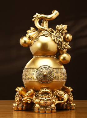 福运临门招财葫芦摆件家居客厅玄关酒柜大气装饰品乔迁新居礼物