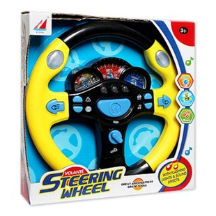 益智模拟方向盘玩具 副驾驶2.4G遥控带脚踏板吸盘电动汽车方向盘