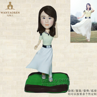 玩陶人泥塑泥人真人定制 粘土捏人像diy玩偶软陶人偶公仔订做礼物