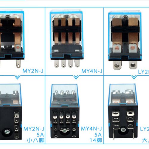 MY4NJ中间继电器LY4N MK2P MY3 AC220V小型MY2N-J  LY2N  MY2N-GS