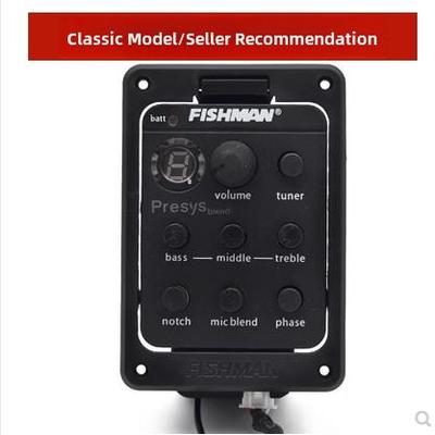 国产fishman渔夫301木吉他拾音器带打板mic电箱开孔民谣古典通用