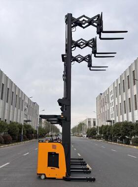 Electric Powered Double Reach Forklift Truck Scissor Stacker