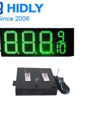 扬州绿色油价牌户外加油站10寸绿色LED油价屏工厂8889油价牌