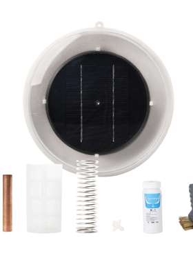 Solar pool ionizer23新款透明太阳能铜银离子发生器泳池水净化器