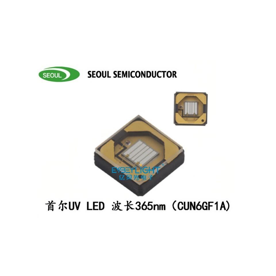 进口首尔 CUN6GF1A 5W大功率365NM紫外线UV固化LED灯珠芯平面3535
