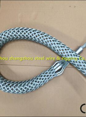 张周厂家直供电缆网套R型牵引中间网套电力施工网套连接器拉紧器