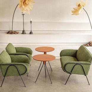 复古咖啡厅桌椅组合奶茶店简约休闲商用清吧沙发铁艺办公客厅卡座