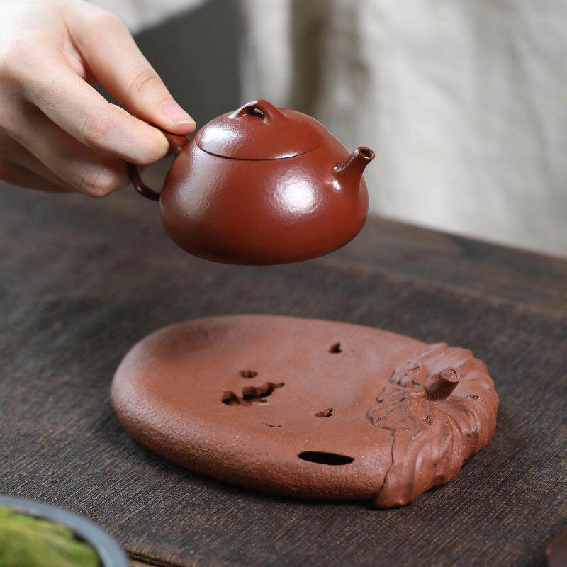 宜兴紫砂壶承手工仿生石榴茶壶托底座茶南瓜承垫蓄水干泡台盘配件