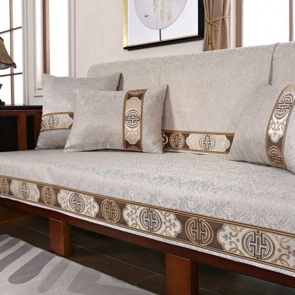 新中式沙发垫座垫高档四季通用防滑实木坐垫子中式沙发套罩巾盖布,居家布艺,沙发垫,淘宝优惠券,粉丝福利购,淘宝优惠卷