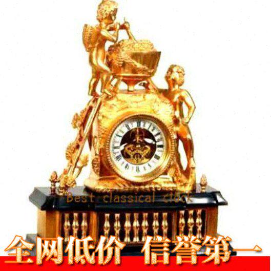 老式|镀电子钟石古董钟表挂钟落地钟台钟|理机芯全铜古典|金|座钟