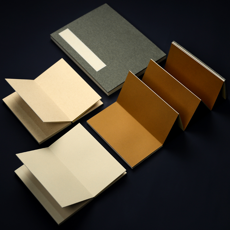 空白熟宣册c页小楷毛笔书法本色楮皮仿古加厚卡纸楮笺宣纸矾宣册