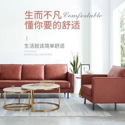 家具布艺沙发小户型办公室北欧布组合耐磨简约现代三人客厅科技
