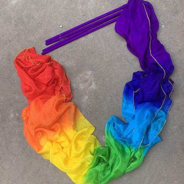 绸体操儿童彩带腰道具彩带舞蹈红绸带彩带子彩秧棒歌鼓红绸带绸带