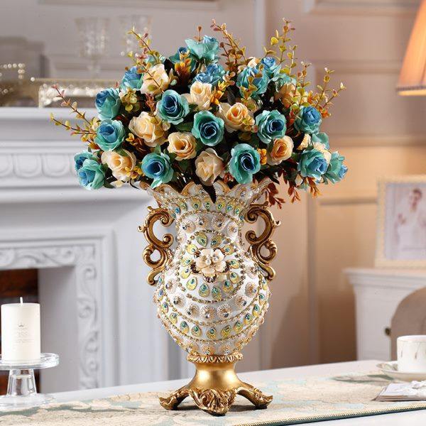 欧式花瓶摆件客厅插花干花创意家居奢华电视柜餐桌玄关装饰摆设,家居饰品,花瓶,淘宝优惠券,粉丝福利购,淘宝优惠卷