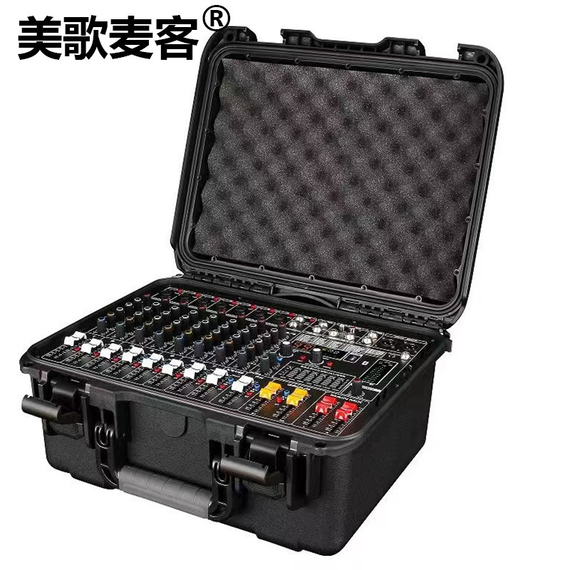 跨境调音台功放一体机蓝牙usb混音器监听DJ混响效果舞台酒吧婚庆