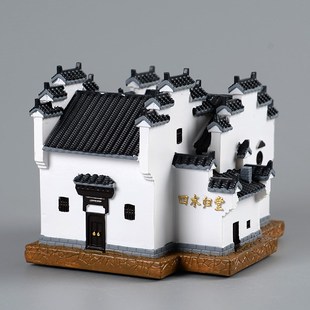 徽派古典传统中式建筑模型工艺品微景观装饰摆件储蓄罐存钱罐礼品