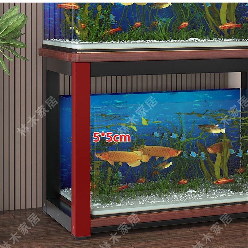 简约钢木组缸鱼缸底座客厅水族馆鱼缸底架底柜金属承重多层鱼缸架