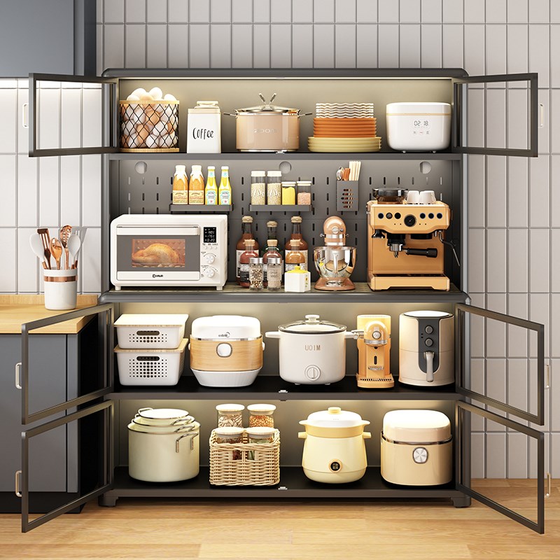 厨房置物架餐边储物柜落地多层烤箱微波炉锅电器多功能收纳橱柜子