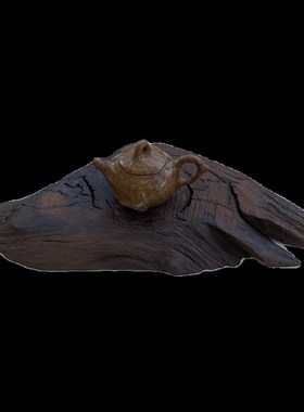 侘寂风小干泡茶盘茶托茶海功夫茶具千年阴沉木乌木实木壶承杯托板