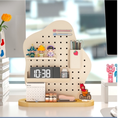 可爱云朵桌面洞洞板置物架玄关桌上办公室收纳站立式宿舍好物改造