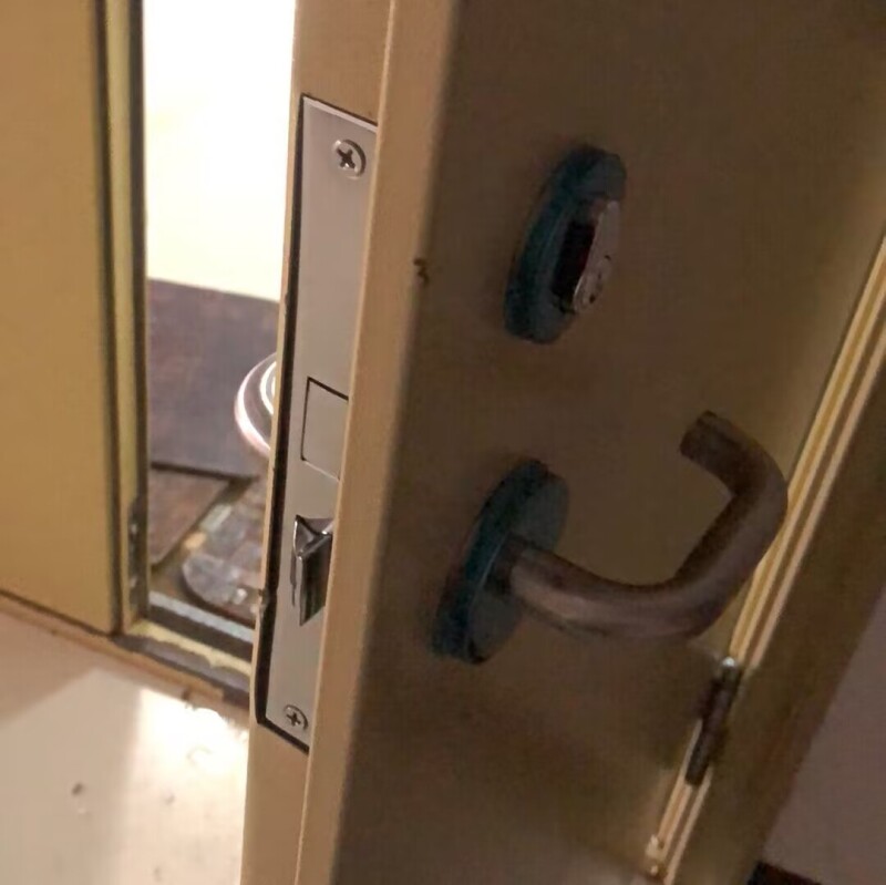 防火门锁通用型锁芯把手通开铝铜锁芯不锈钢锁体消防锁消防门配件图片