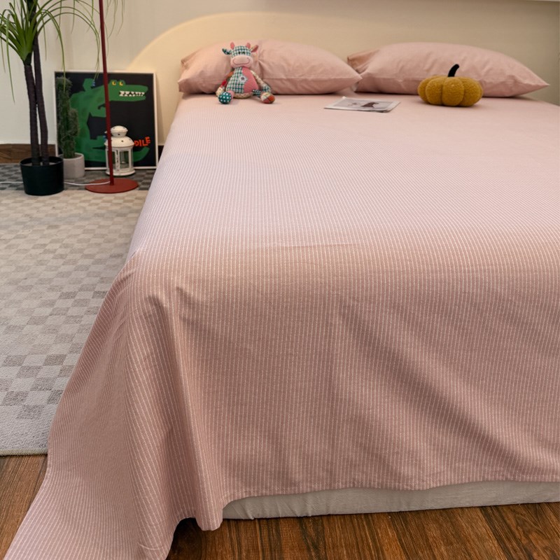 秋冬季纯棉磨毛床单单件加厚单人100全棉宿舍学生被单双人床品1.8