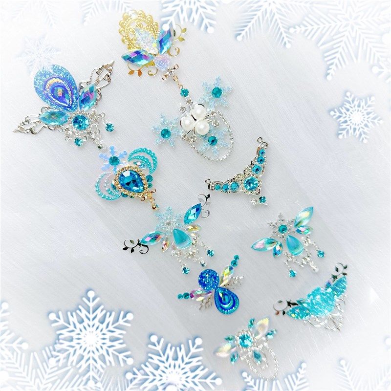 儿童眉心贴材料包diy水钻流苏吊坠面部彩绘眉心贴配件玩具diy贴