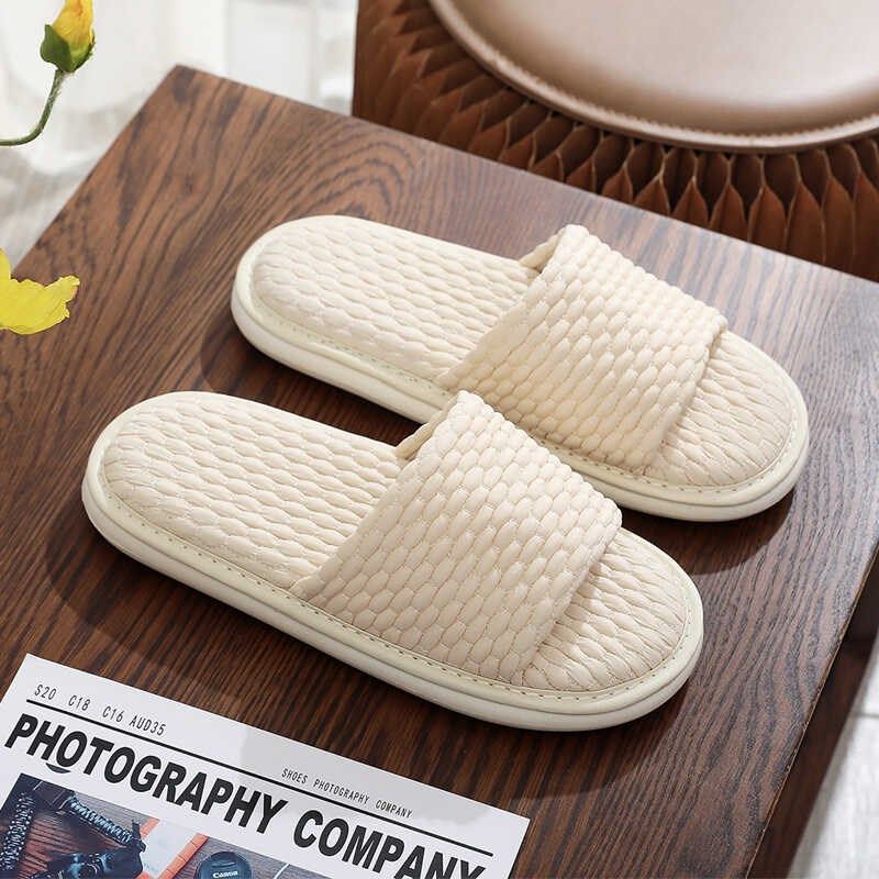 白色居家用布艺凉拖鞋夏季男女情侣卧室内防滑软底静音地板不臭脚,居家布艺,居家亚麻拖鞋,淘宝优惠券,粉丝福利购,淘宝优惠卷