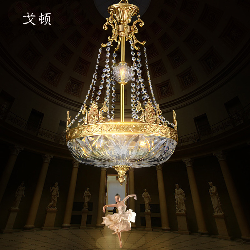 法式全铜大气玄关入户吊灯欧式餐厅楼梯灯酒店别墅工程吧台,家装灯饰光源,客厅吊灯,淘宝优惠券,粉丝福利购,淘宝优惠卷