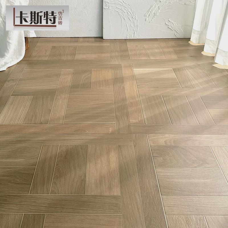 民宿日式木纹砖地砖客厅卧室仿木地板瓷砖600x600仿古Z砖厨房阳台