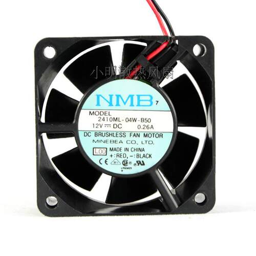 NMB 6025 6CM 12V0.26A双滚珠大风量机箱CPU风扇2410ML-04W-B50
