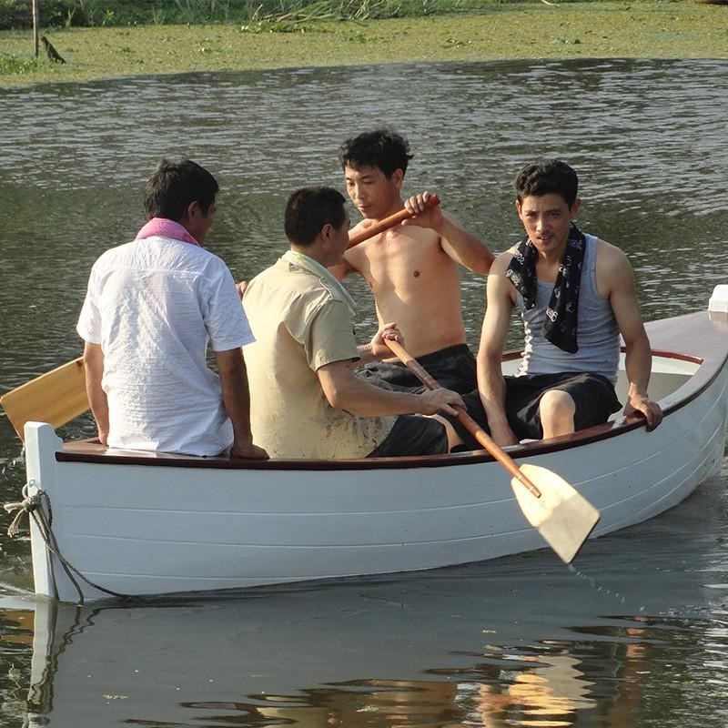 供应4米两头尖木船F装饰手画观光游船