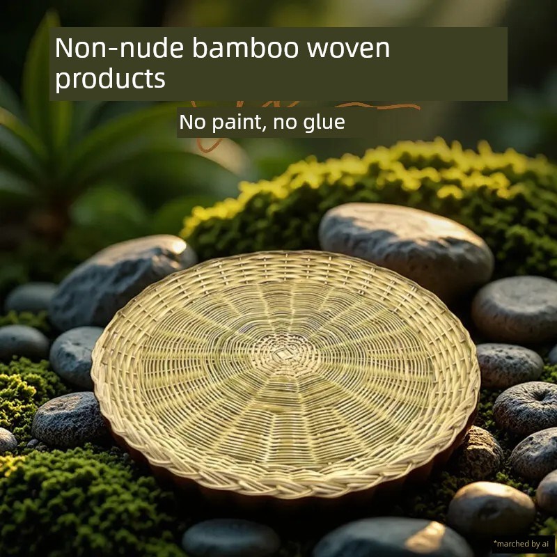 蒸竹格栅厨房商品蒸馒头竹席非物质文E化遗产手工竹编制品盘蒸竹