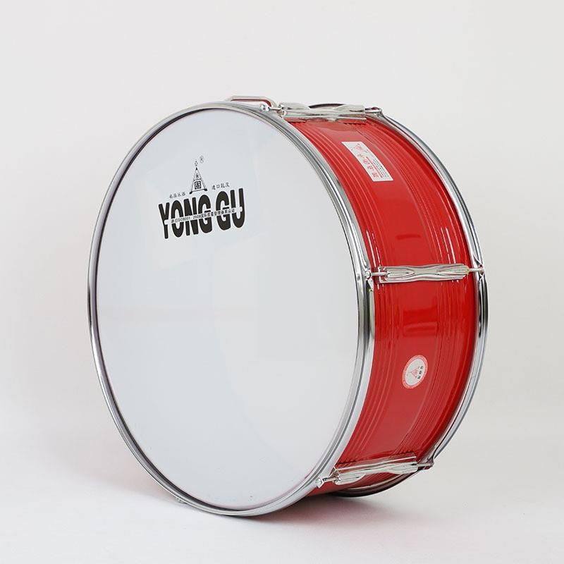 学校军鼓乐器 学k生军乐鼓鼓号队大鼓 22英寸红色高档压圈大军鼓